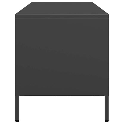 vidaXL Meuble TV Noir 101,5x39x43,5 cm Acier laminé à froid