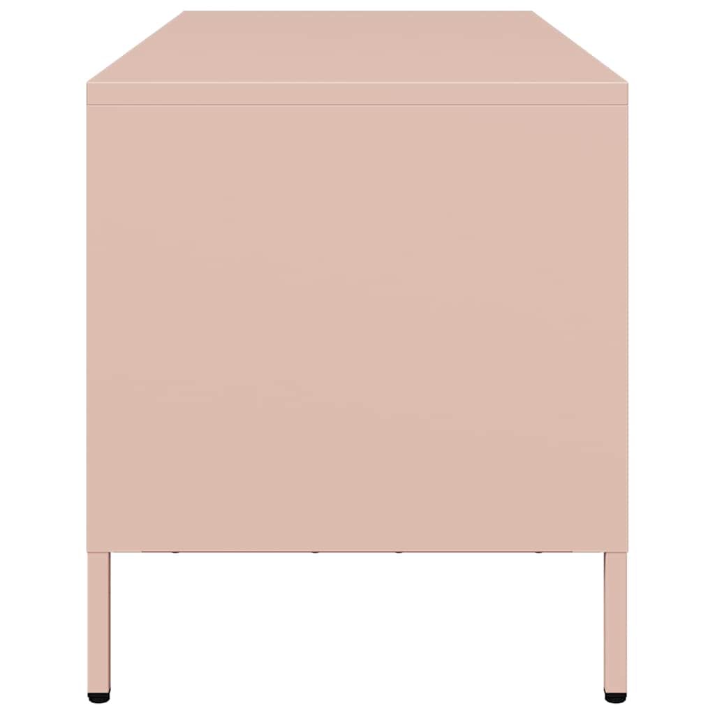 vidaXL TV-Schrank Rosa 101,5x39x43,5 cm Kaltgewalzter Stahl