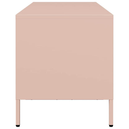 vidaXL TV-Schrank Rosa 101,5x39x43,5 cm Kaltgewalzter Stahl