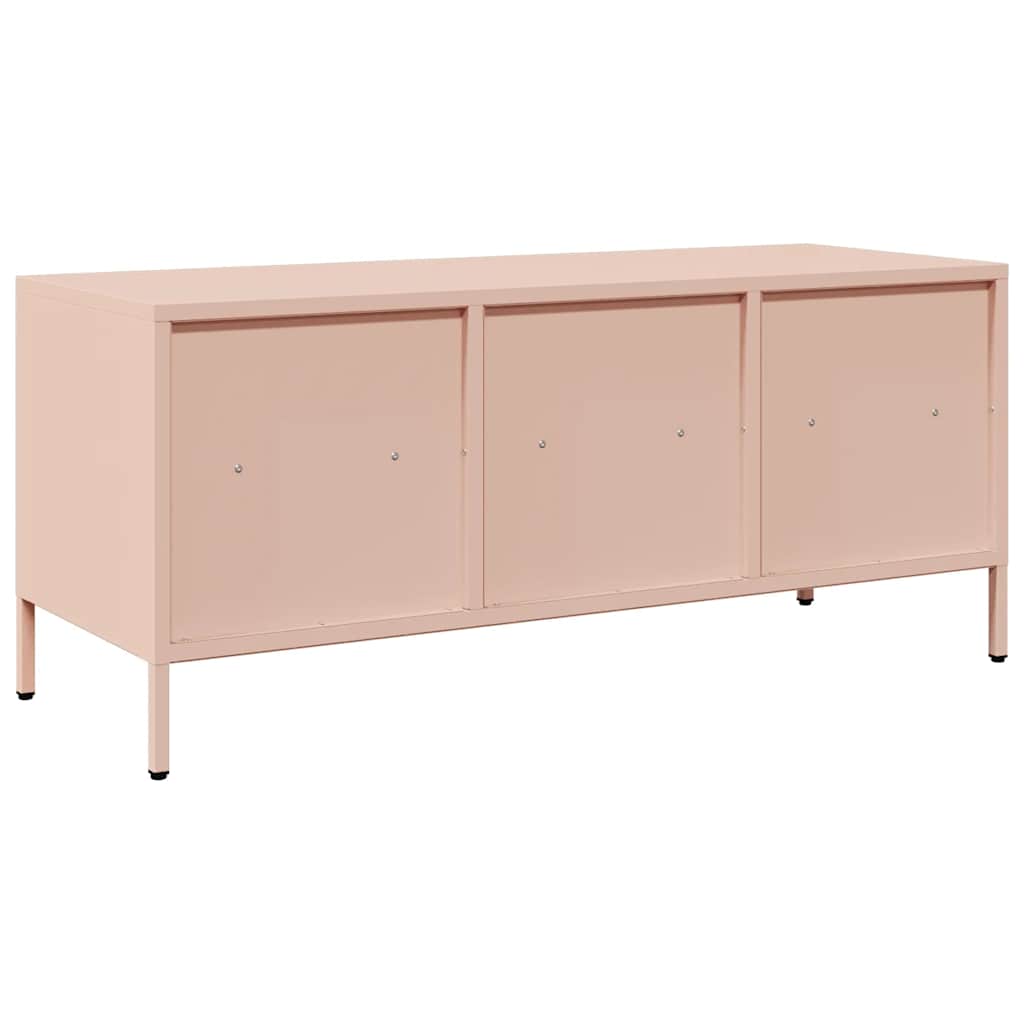 vidaXL TV-Schrank Rosa 101,5x39x43,5 cm Kaltgewalzter Stahl