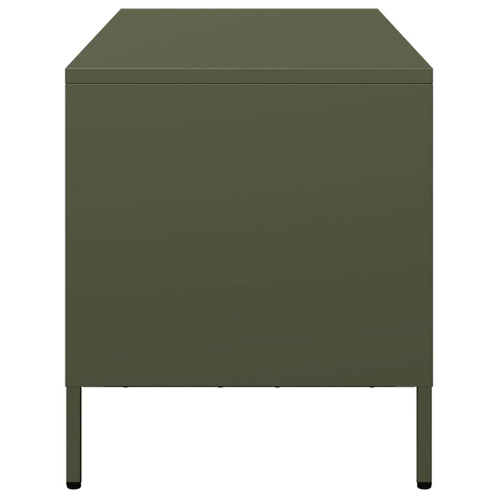 vidaXL TV-Schrank Olivgrün 101,5x39x43,5 cm Kaltgewalzter Stahl