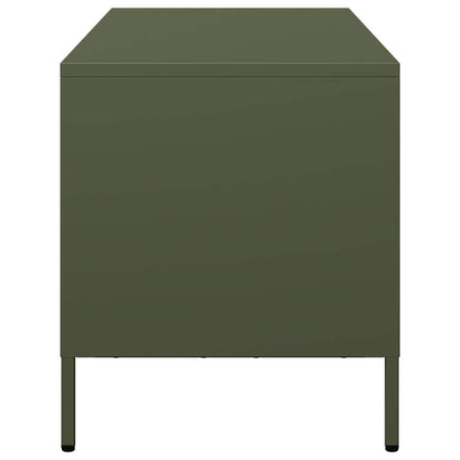 vidaXL TV-Schrank Olivgrün 101,5x39x43,5 cm Kaltgewalzter Stahl