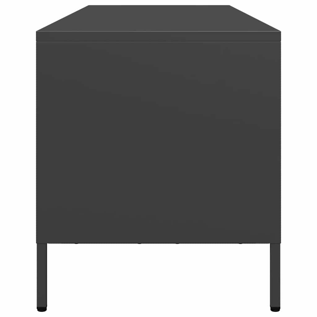 vidaXL Meuble TV Noir 135x39x43,5 cm Acier laminé à froid