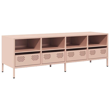 vidaXL TV-Schrank Rosa 135x39x43,5 cm Kaltgewalzter Stahl