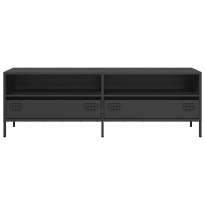 vidaXL Meuble TV Noir 135x39x43,5 cm Acier laminé à froid