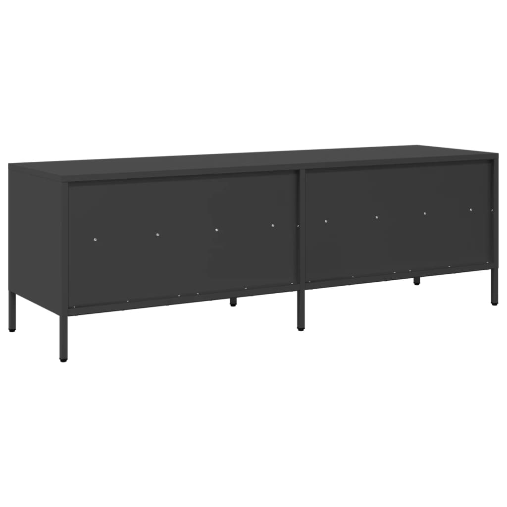 vidaXL Meuble TV Noir 135x39x43,5 cm Acier laminé à froid