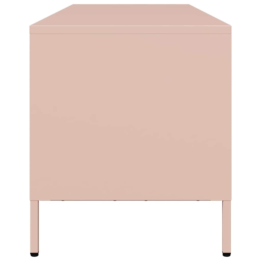 vidaXL TV-Schrank Rosa 135x39x43,5 cm Kaltgewalzter Stahl