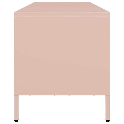 vidaXL TV-Schrank Rosa 135x39x43,5 cm Kaltgewalzter Stahl