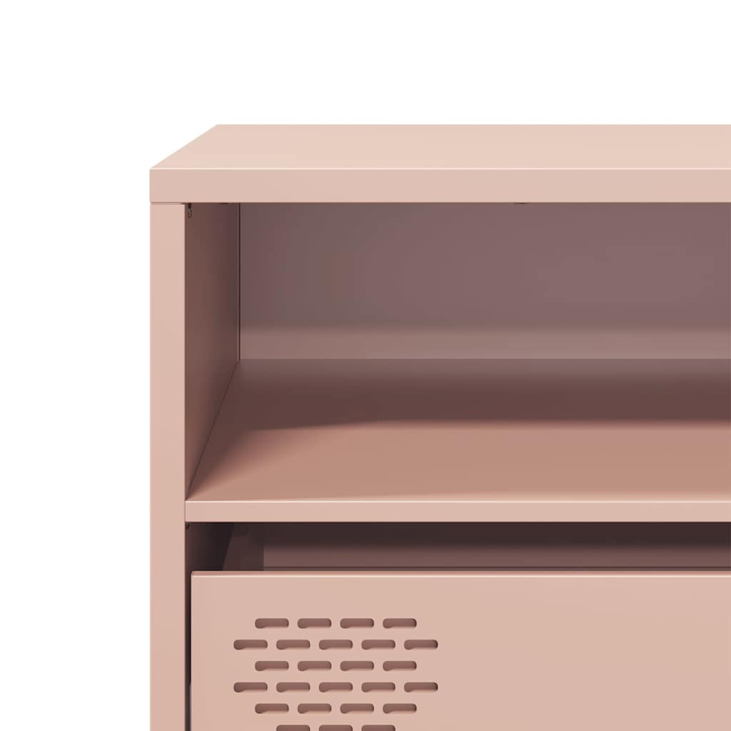 vidaXL TV-Schrank Rosa 135x39x43,5 cm Kaltgewalzter Stahl