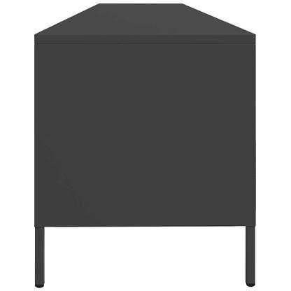 vidaXL Meuble TV Noir 202x39x43,5 cm Acier laminé à froid