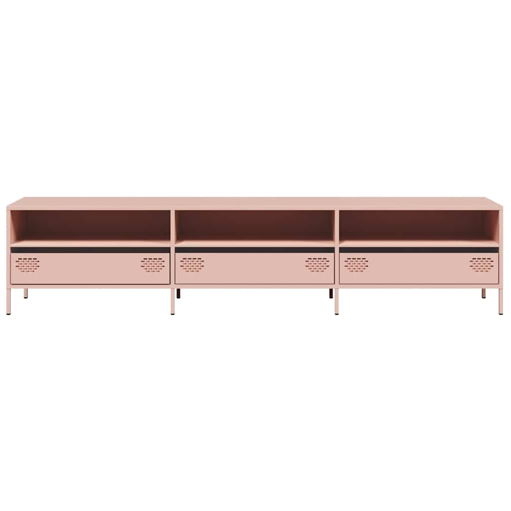 vidaXL TV-Schrank Rosa 202x39x43,5 cm Kaltgewalzter Stahl