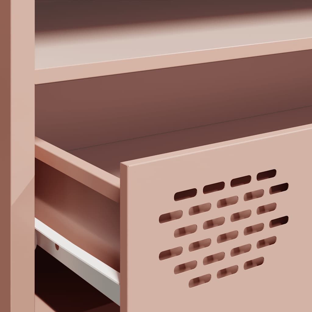 vidaXL TV-Schrank Rosa 202x39x43,5 cm Kaltgewalzter Stahl