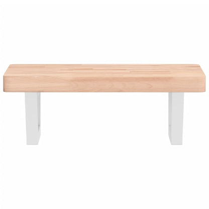 vidaXL Waschbeckenregal Wandmontage Stahl und Massivholz Buche