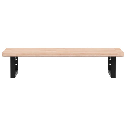vidaXL Waschtischplatte mit Halterung Stahl und Massivholz Eiche