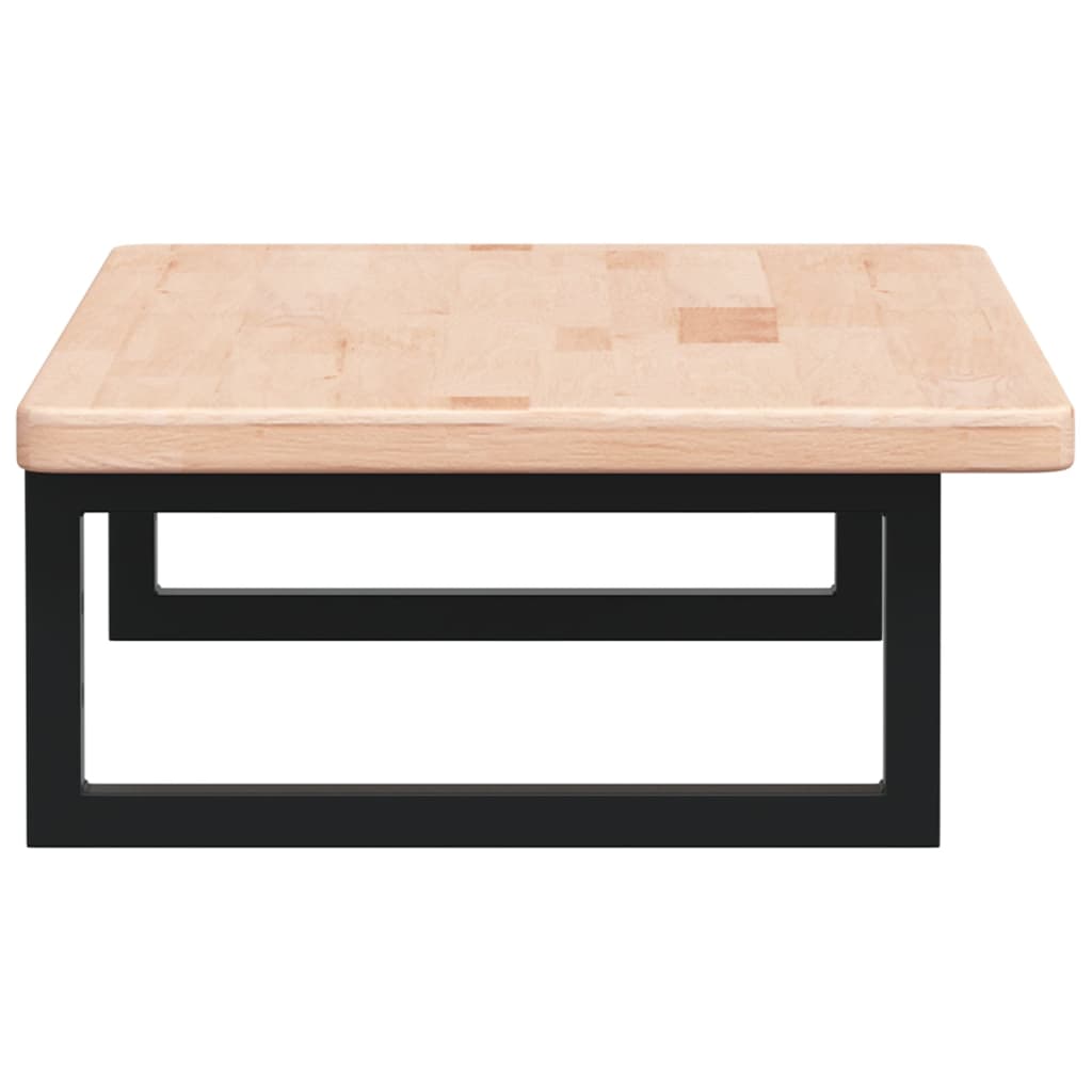vidaXL Waschtischplatte mit Halterung Stahl und Massivholz Eiche