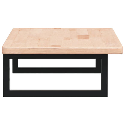 vidaXL Waschtischplatte mit Halterung Stahl und Massivholz Eiche