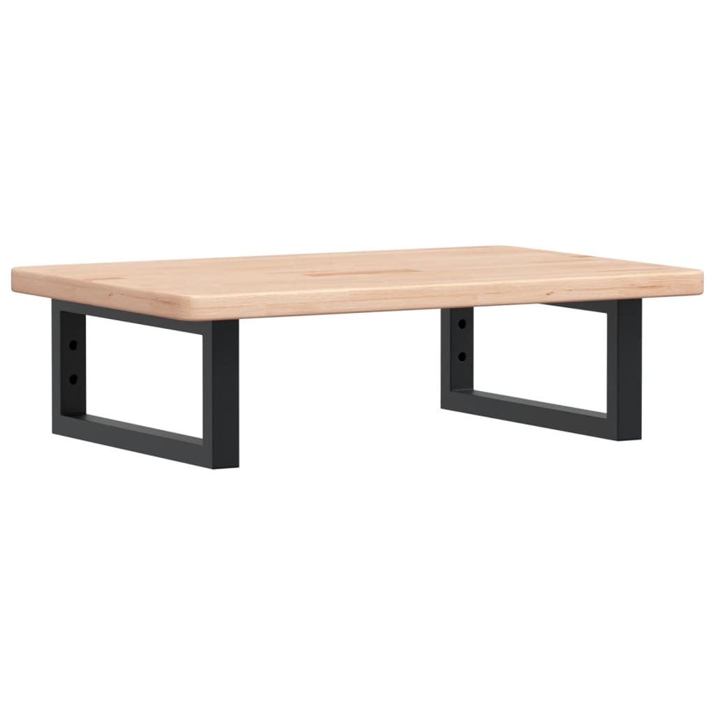 vidaXL Waschtischplatte mit Halterung Stahl und Massivholz Eiche