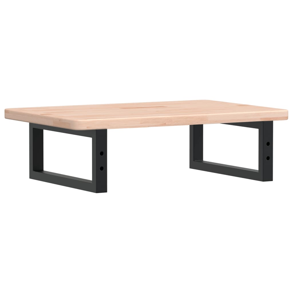 vidaXL Waschtischplatte mit Halterung Stahl und Massivholz Eiche