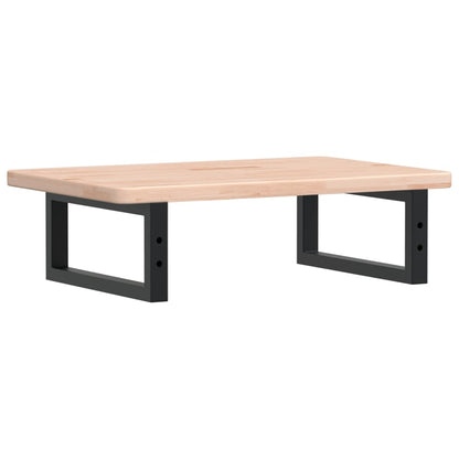 vidaXL Waschtischplatte mit Halterung Stahl und Massivholz Eiche