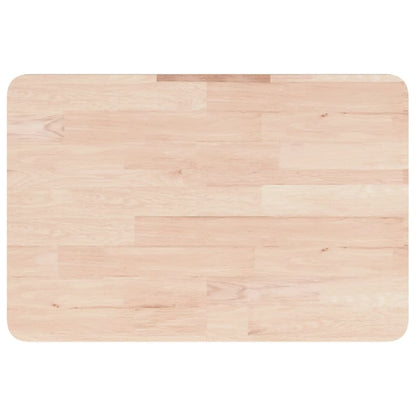 vidaXL Waschtischplatte mit Halterung Stahl und Massivholz Eiche