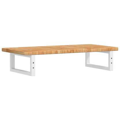 vidaXL Waschtischplatte mit Halterung Stahl und Massivholz Eiche