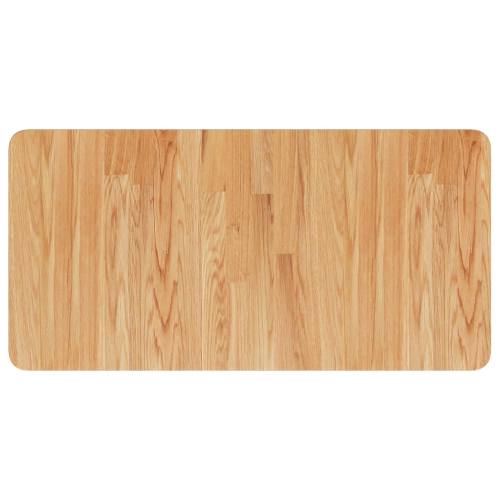 vidaXL Waschtischplatte mit Halterung Stahl und Massivholz Eiche