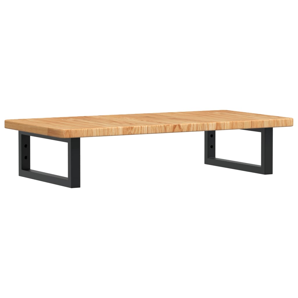 vidaXL Waschtischplatte mit Halterung Stahl und Massivholz Eiche