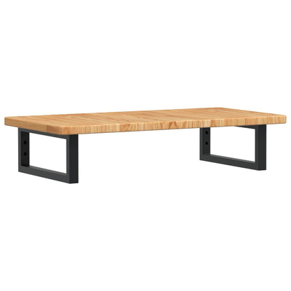 vidaXL Waschtischplatte mit Halterung Stahl und Massivholz Eiche
