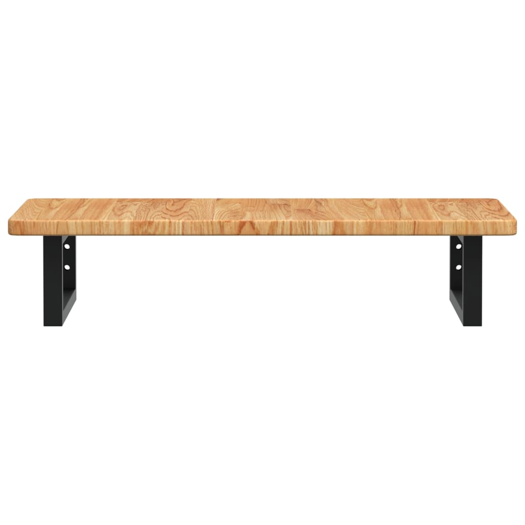 vidaXL Waschtischplatte mit Halterung Stahl und Massivholz Eiche
