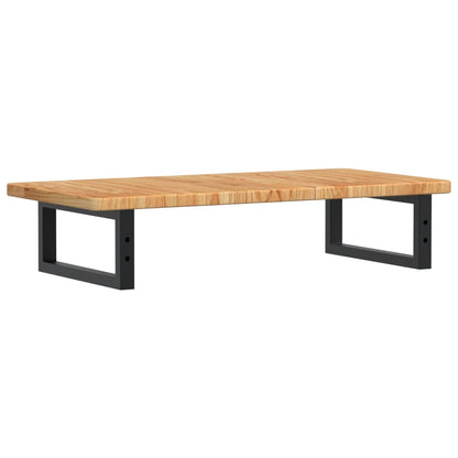 vidaXL Waschtischplatte mit Halterung Stahl und Massivholz Eiche
