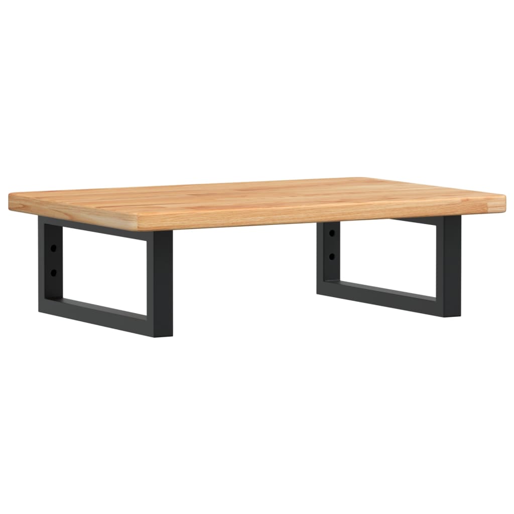 vidaXL Waschtischplatte mit Halterung Stahl und Massivholz Eiche
