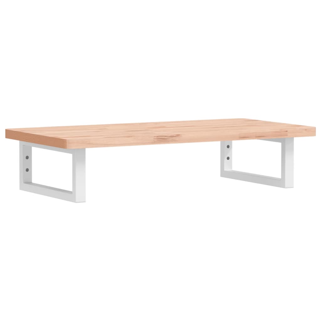 vidaXL Waschbeckenregal Wandmontage Stahl und Massivholz Buche