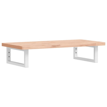 vidaXL Waschbeckenregal Wandmontage Stahl und Massivholz Buche