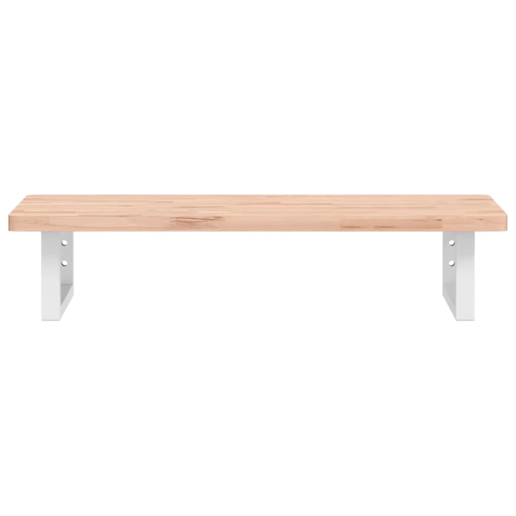 vidaXL Waschbeckenregal Wandmontage Stahl und Massivholz Buche