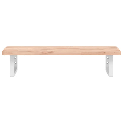 vidaXL Waschbeckenregal Wandmontage Stahl und Massivholz Buche