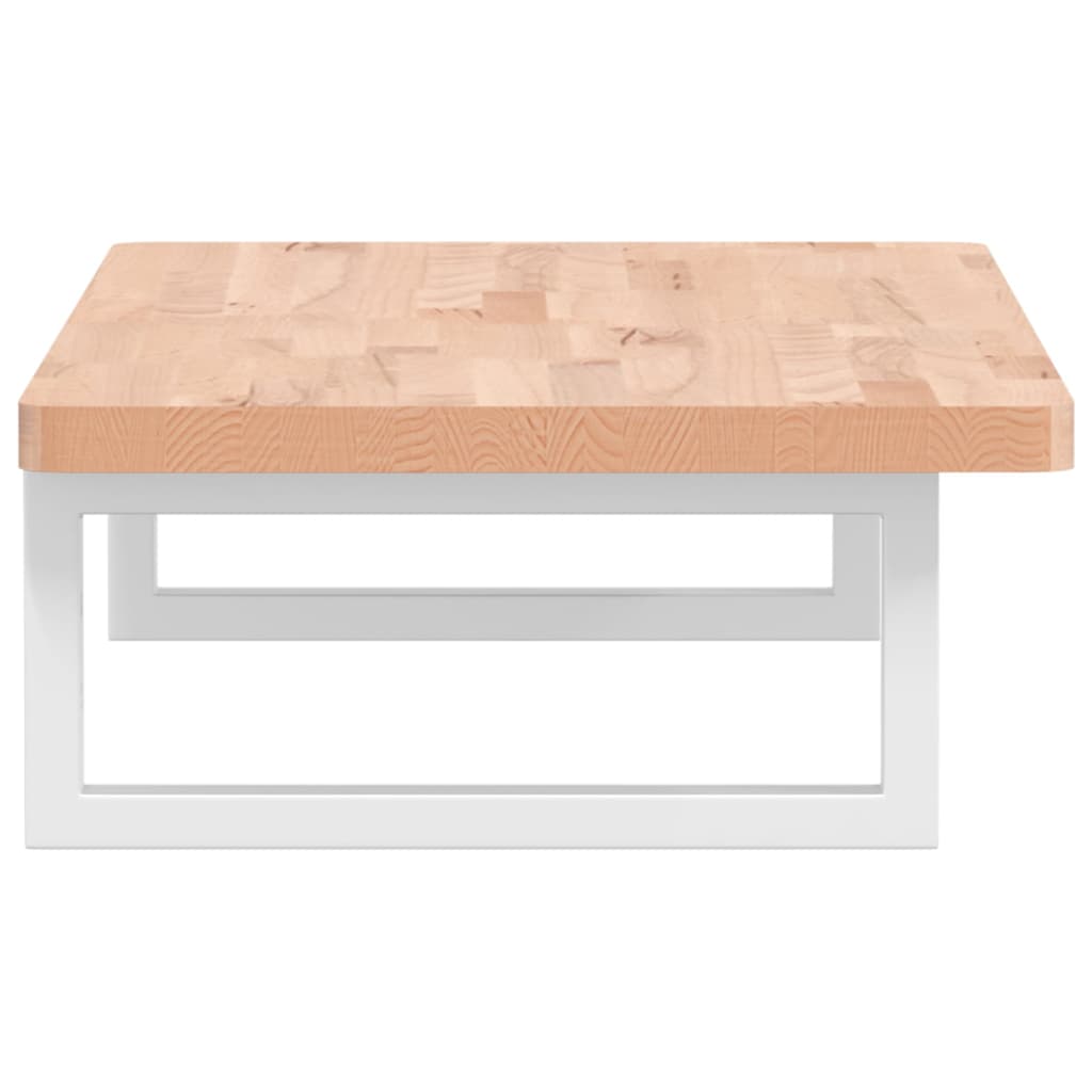 vidaXL Waschbeckenregal Wandmontage Stahl und Massivholz Buche