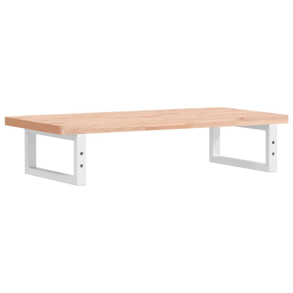 vidaXL Waschbeckenregal Wandmontage Stahl und Massivholz Buche