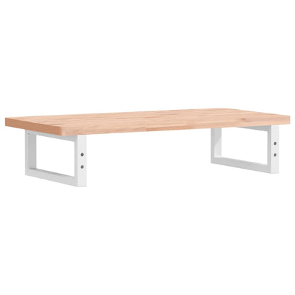 vidaXL Waschbeckenregal Wandmontage Stahl und Massivholz Buche