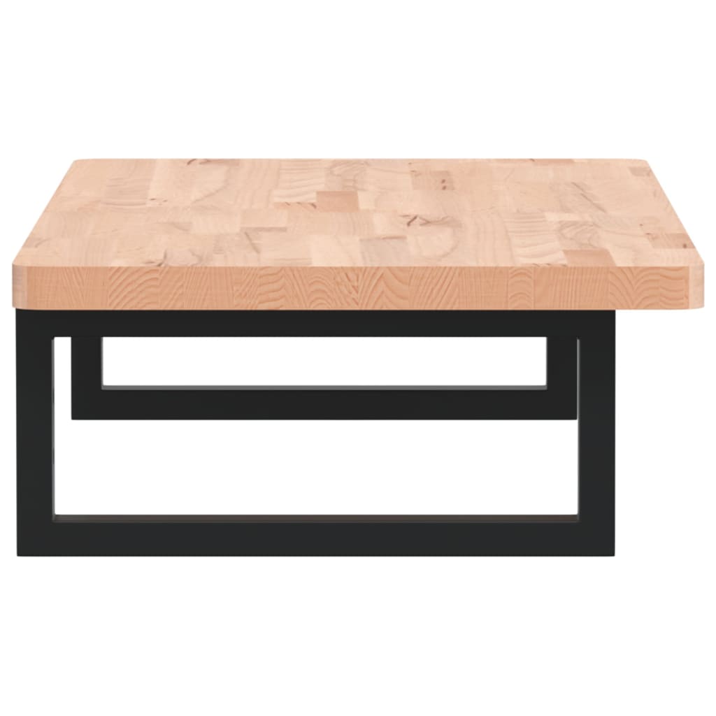 vidaXL Waschbeckenregal Wandmontage Stahl und Massivholz Buche