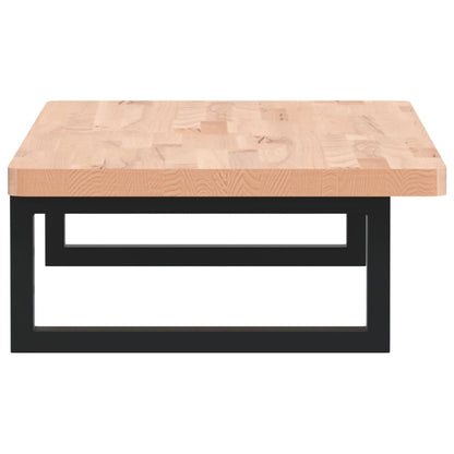 vidaXL Waschbeckenregal Wandmontage Stahl und Massivholz Buche