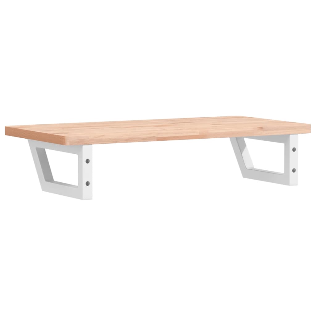 vidaXL Waschbeckenregal Wandmontage Stahl und Massivholz Buche