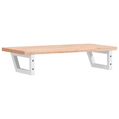 vidaXL Waschbeckenregal Wandmontage Stahl und Massivholz Buche