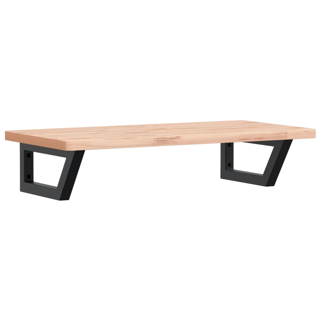 vidaXL Waschbeckenregal Wandmontage Stahl und Massivholz Buche