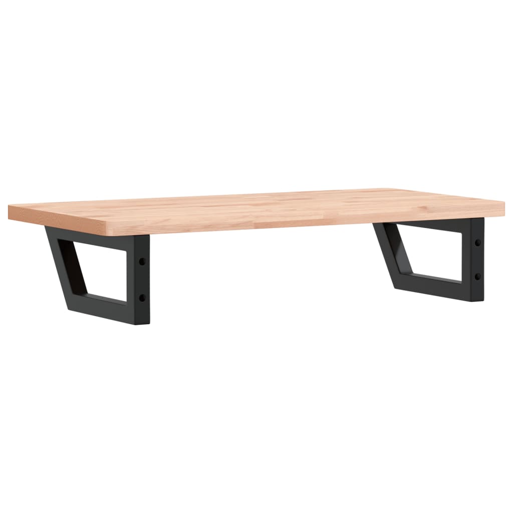 vidaXL Waschbeckenregal Wandmontage Stahl und Massivholz Buche