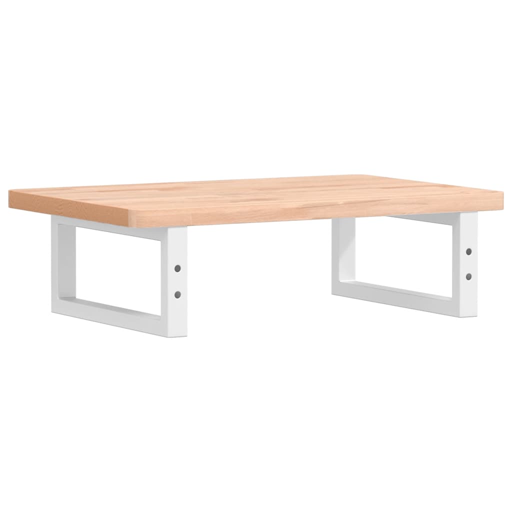 vidaXL Waschbeckenregal Wandmontage Stahl und Massivholz Buche
