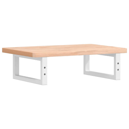 vidaXL Waschbeckenregal Wandmontage Stahl und Massivholz Buche