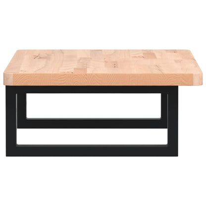 vidaXL Waschbeckenregal Wandmontage Stahl und Massivholz Buche