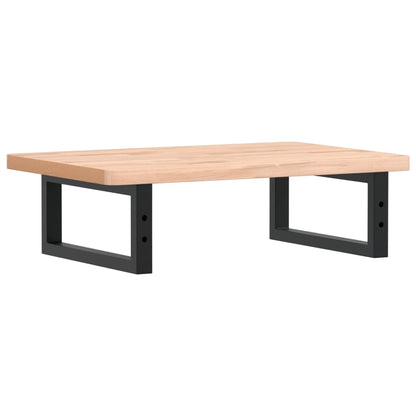vidaXL Waschbeckenregal Wandmontage Stahl und Massivholz Buche