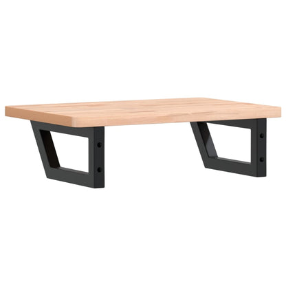 vidaXL Waschbeckenregal Wandmontage Stahl und Massivholz Buche