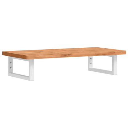 vidaXL Waschbeckenregal Wandmontage Stahl und Massivholz Buche
